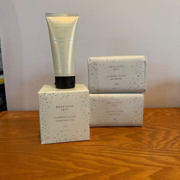 Beekman 1802 Summer Glow Goat Milk Soap Whipped Body Cream & Hand Cream Set - Picture 2 of 5